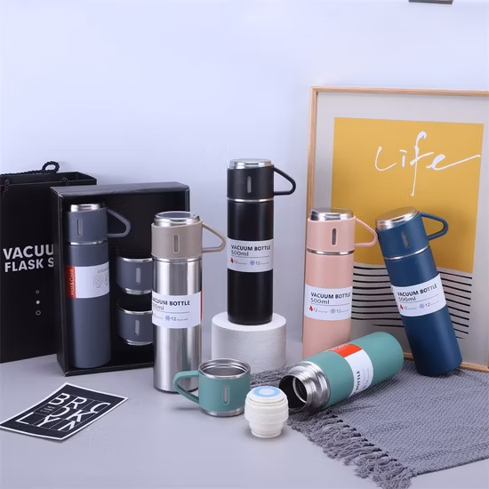 Hot Sale Bussiness 500ml Gift Box Set Portable Stainless Steel Thermo Cup